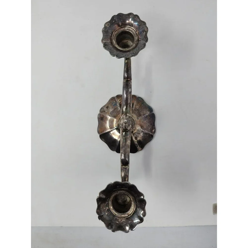 Pair Antique Homan Co. E.P.B.M. #136 Candelabra Rustic‎ Victorian MCM